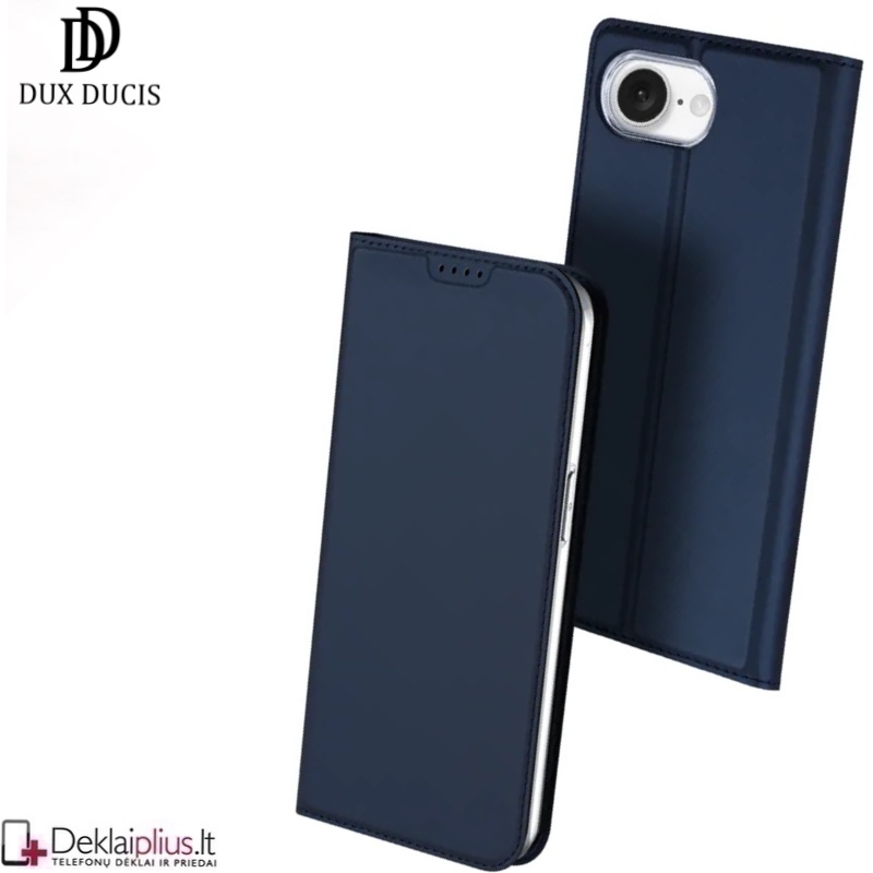 Dux Ducis Skin Pro dirbtinės odos dėklas - mėlynas (Apple Iphone 16e/Iphone 17e) Dux Ducis Skin Pro dirbtinės odos dėklas - mėlynas (Apple Iphone 16e/Iphone 17e)